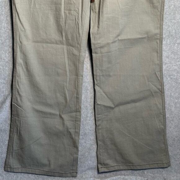 Flamingals NWT 3XL Linen Blend Pull On Bootcut Pants Elastic Waist Stretch - Picture 10 of 10